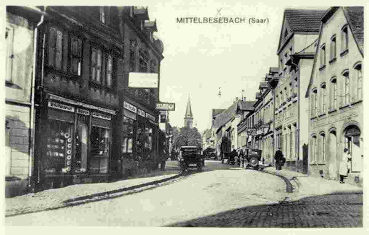 Bexbach. Mittelbexbach - Panorama von stadtstraße