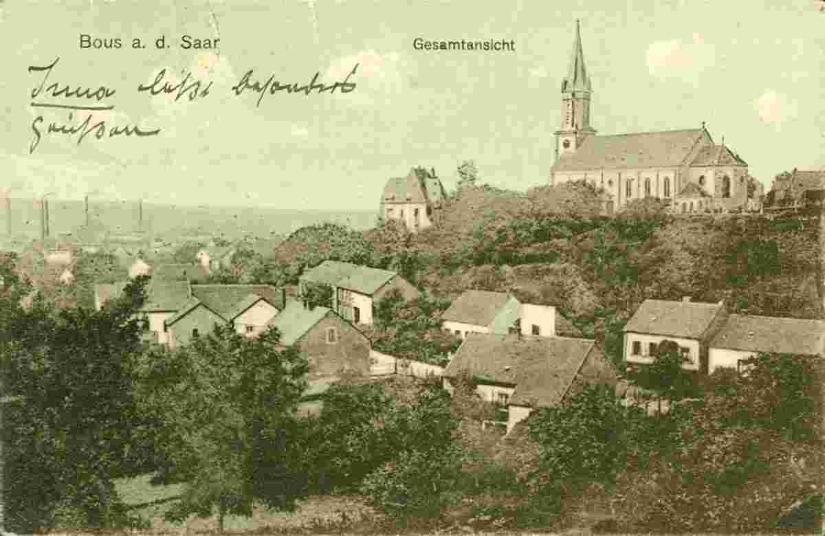 Bous. Panorama von Bous, 1912