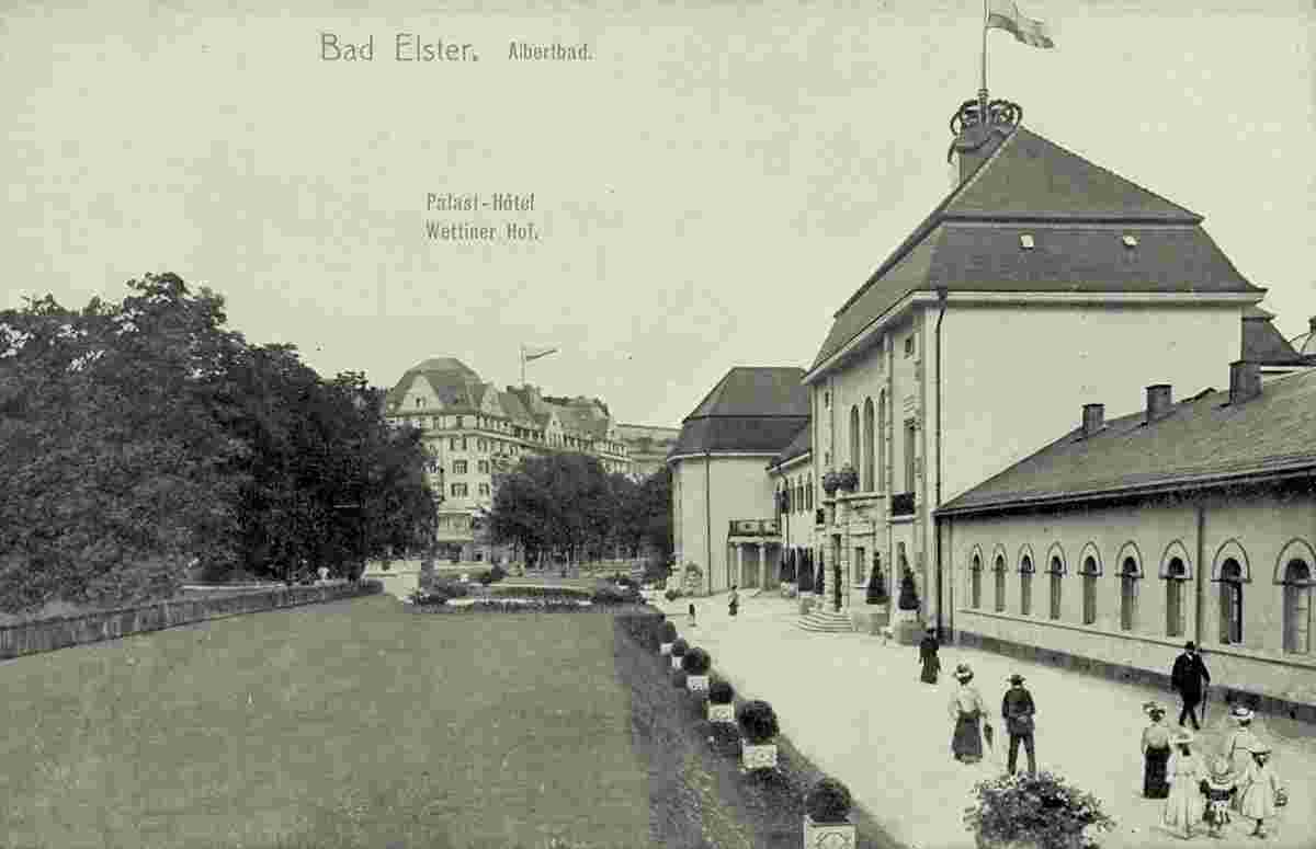 Bad Elster. Albertbad, Palast-Hotel, Wettiner Hof