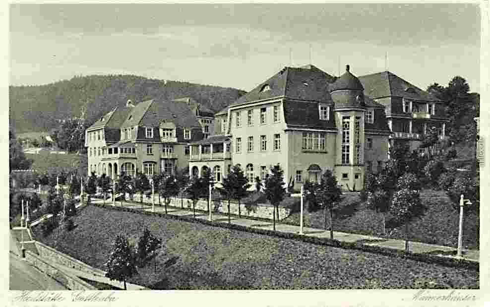 Bad Gottleuba-Berggießhübel. Männerhäuser, Straßenpartie, 1928