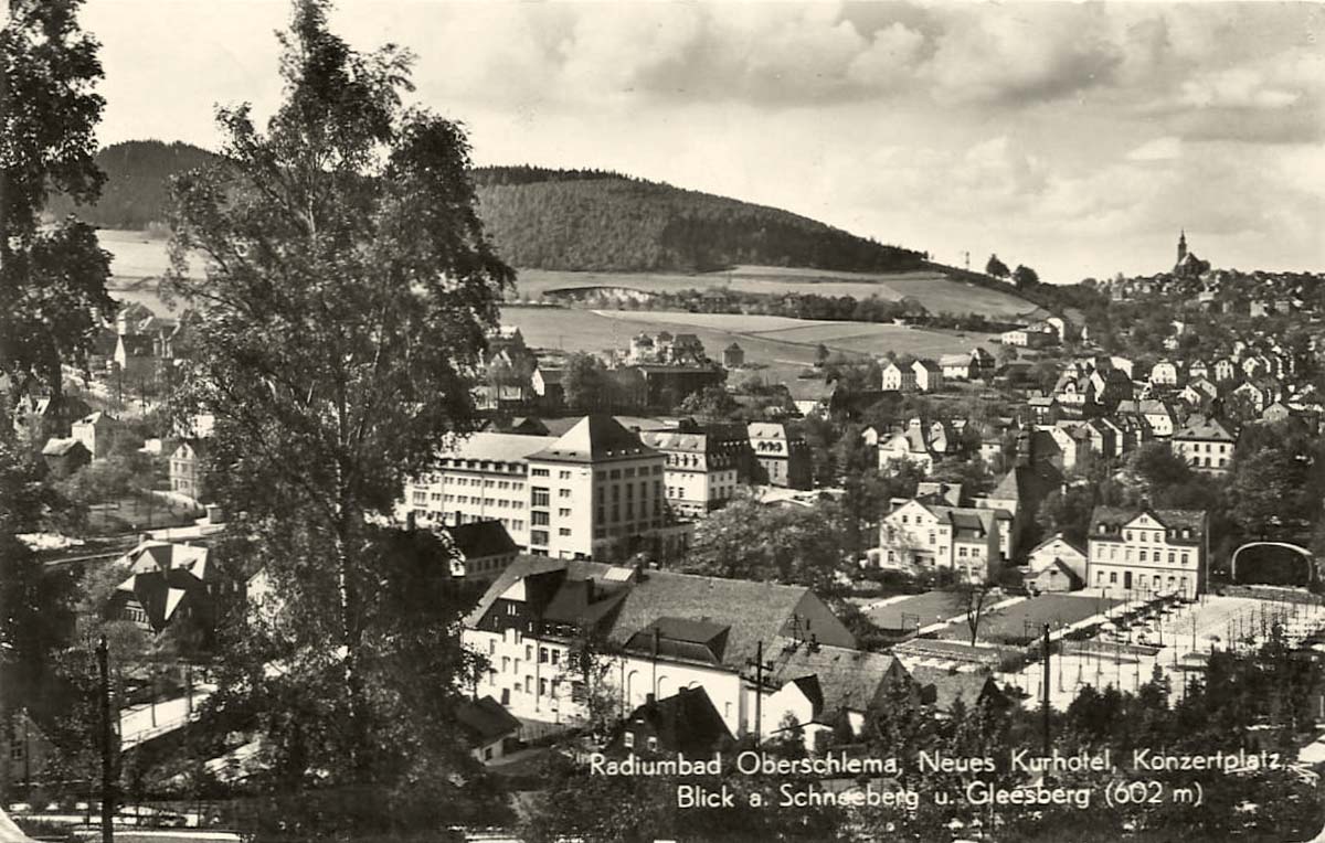 Bad Schlema. Oberschlema - Radiumbad, Neues Kurhotel, Konzertplatz, 1938
