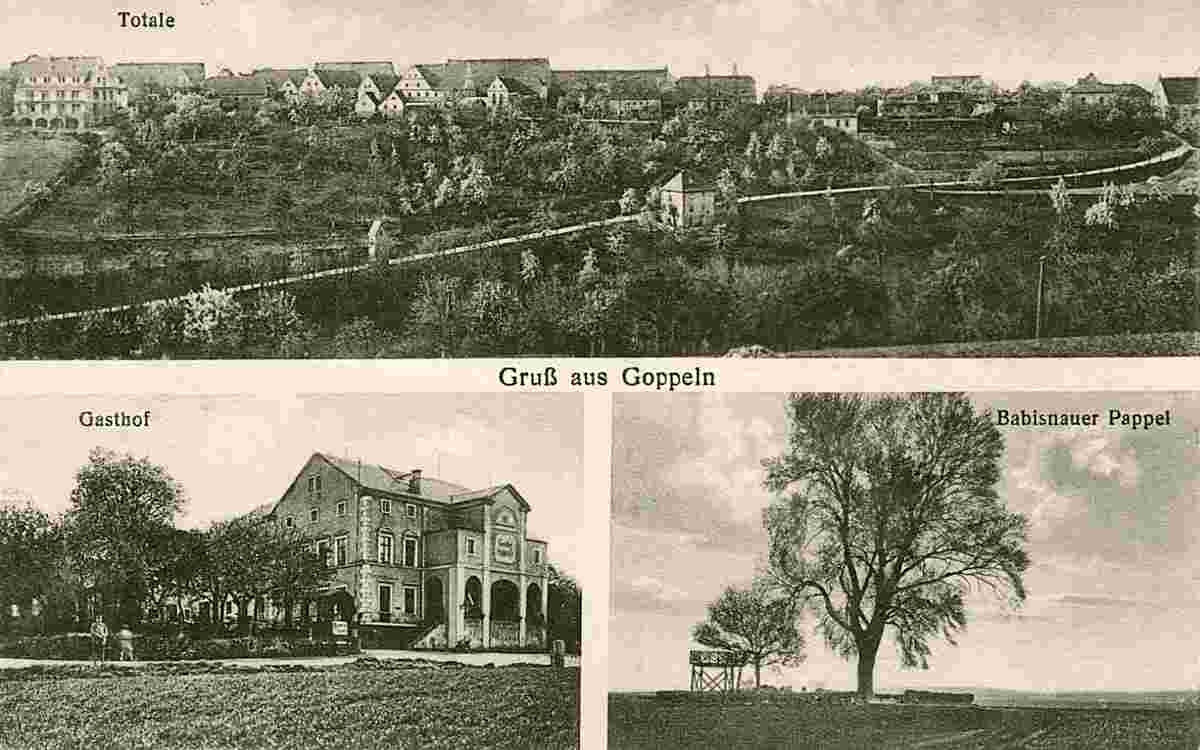 Bannewitz. Goppeln - Panoramablick, Gasthof
