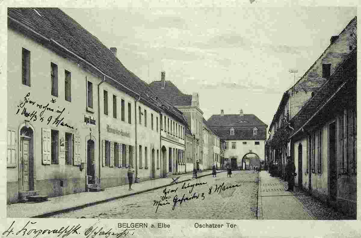 Belgern. Oschatzer Tor, 1915
