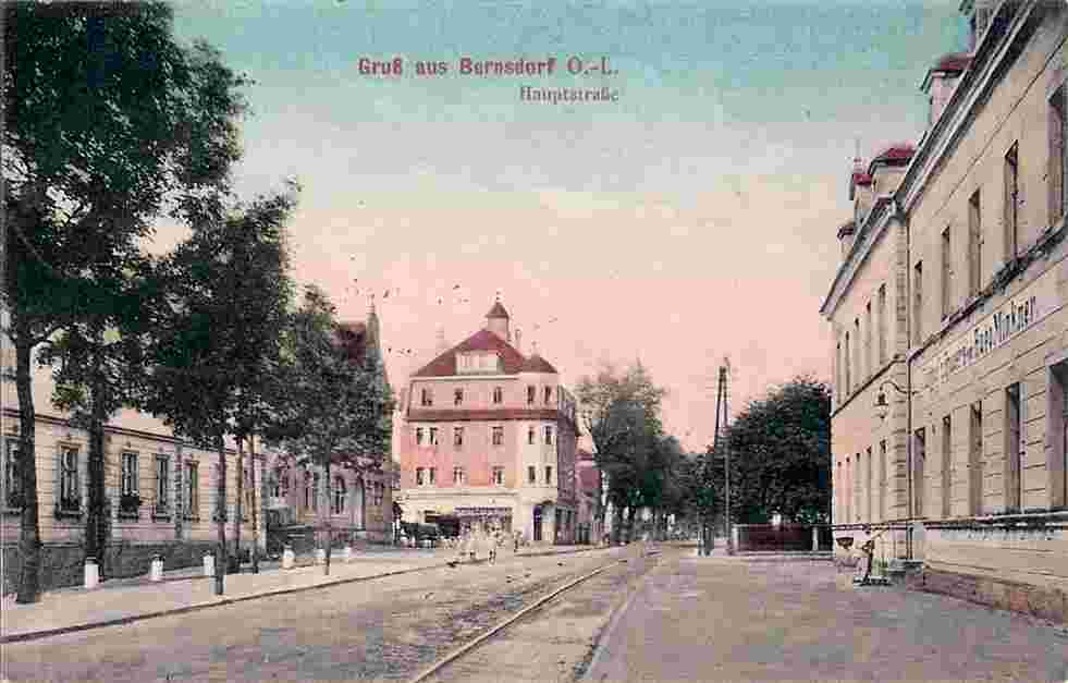 Bernsdorf. Hauptstraße, Brauerei Hugo Minkner