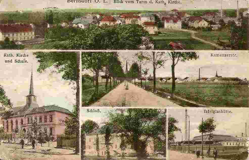 Bernsdorf. Panorama der Stadt, 1916