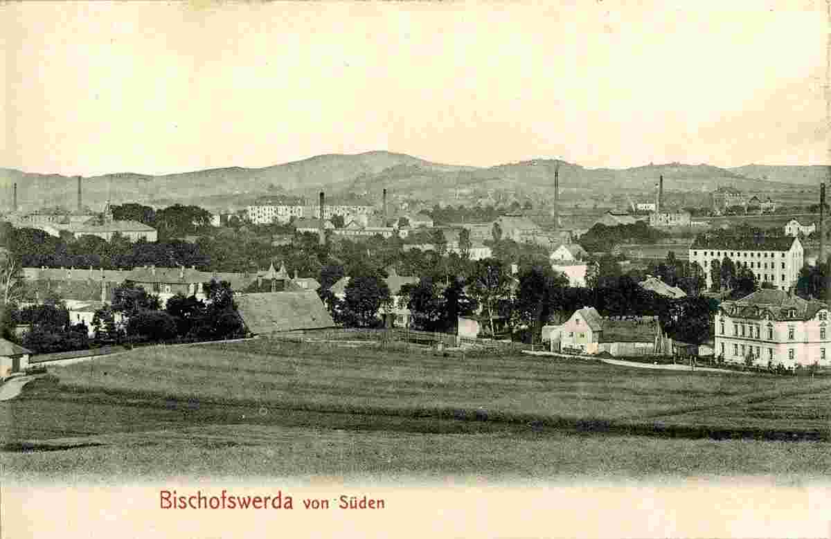Blick nach Bischofswerda von Süden, 1903