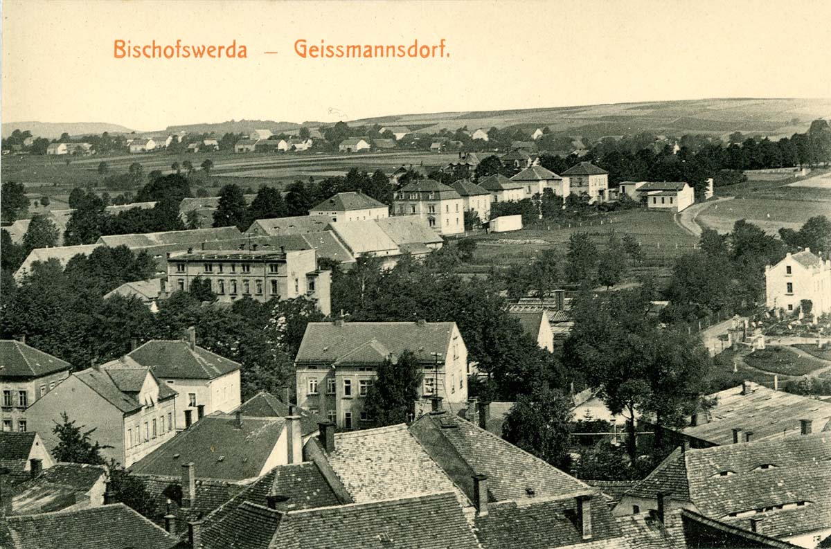 Bischofswerda. Blick auf Geißmannsdorf, 1903