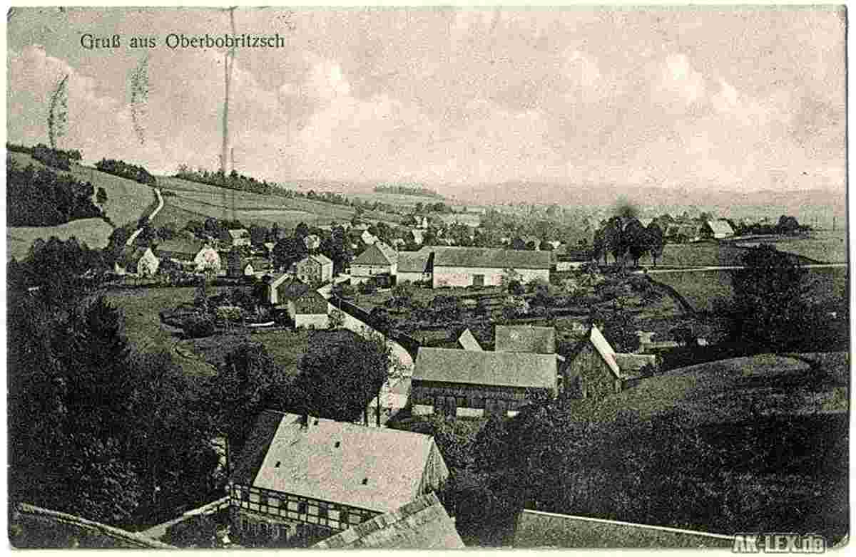 Bobritzsch-Hilbersdorf. Panorama von Oberbobritzsch, 1922
