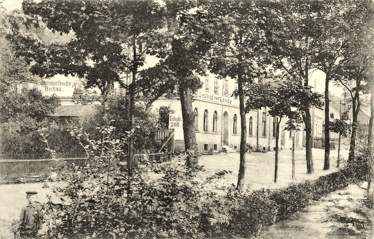 Bockau. Gasthaus zur Linde, Hauptstraße, 1911