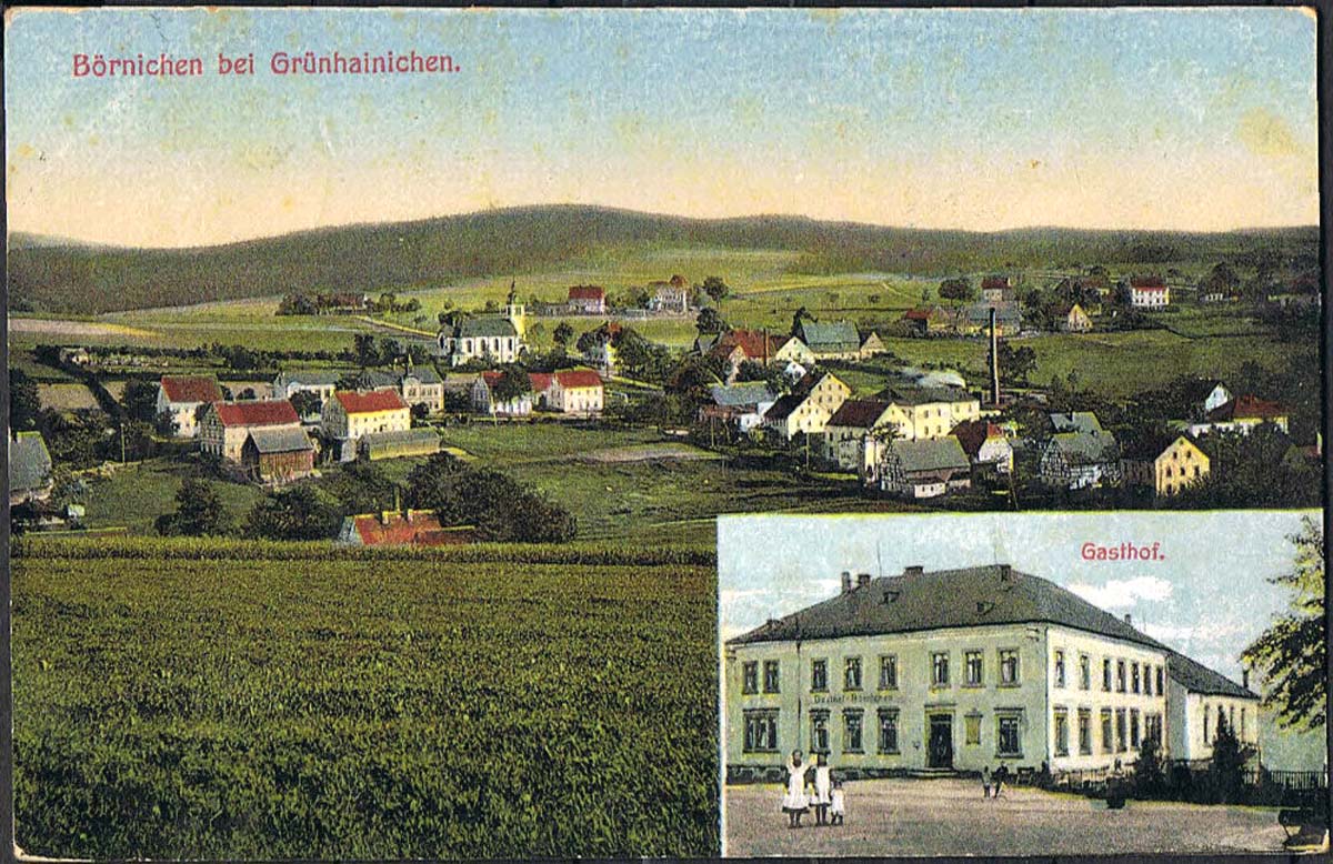 Panorama von Börnichen, Gasthof, 1925