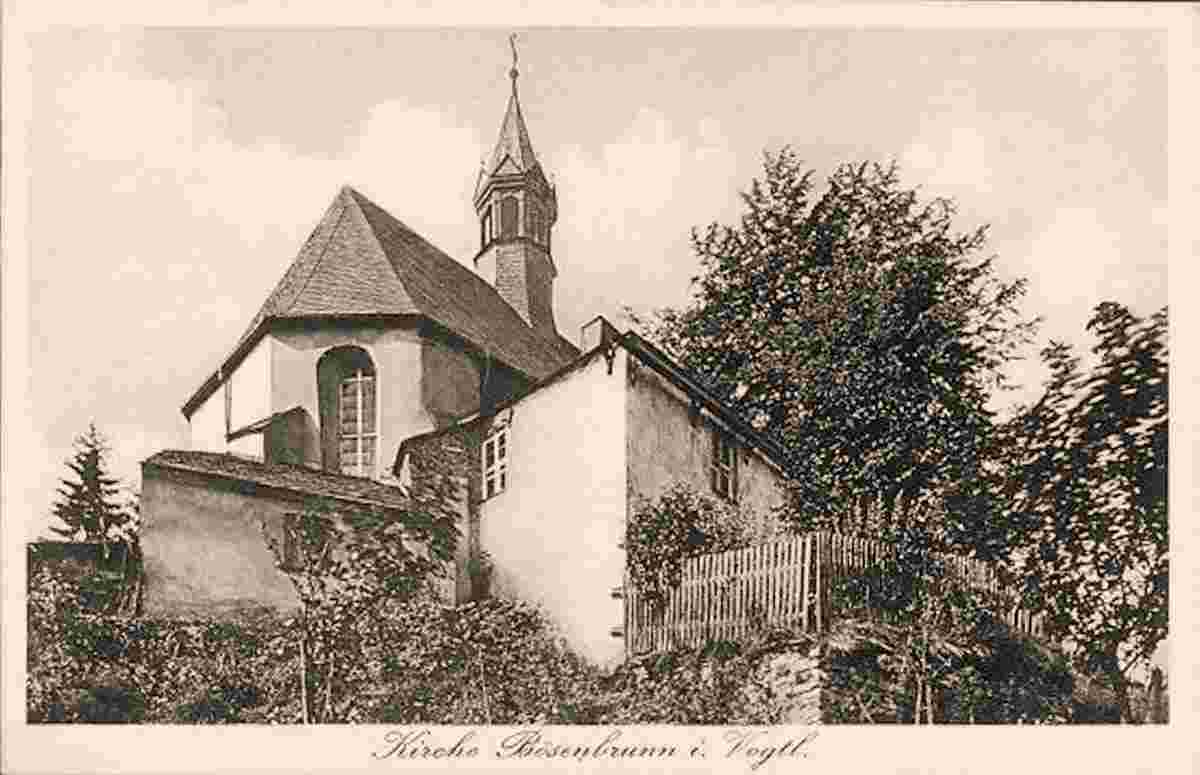 Bösenbrunn. Ansicht der Kirche