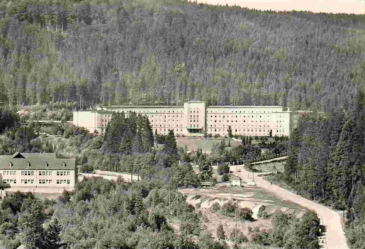 Breitenbrunn. Erlabrunn - Bergarbeiter-Krankenhaus 'Dr. Georg Benjamin', um 1970