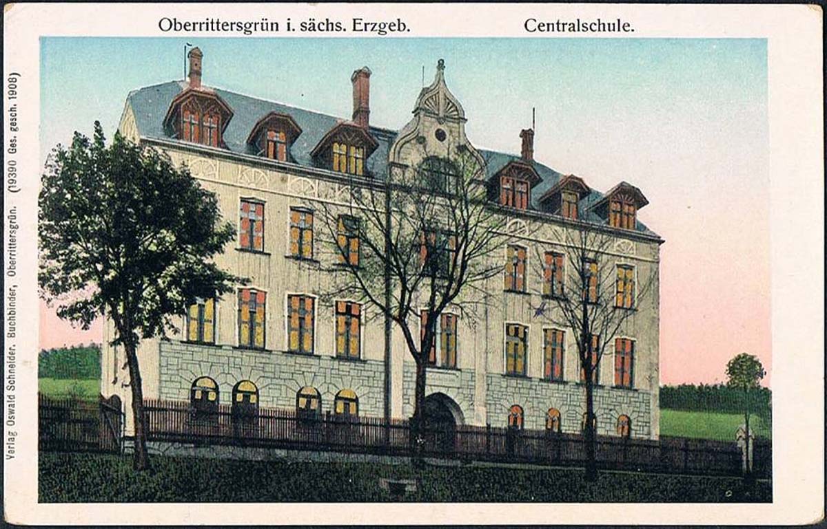 Breitenbrunn (Erzgebirgs). Rittersgrün - Centralschule, 1908