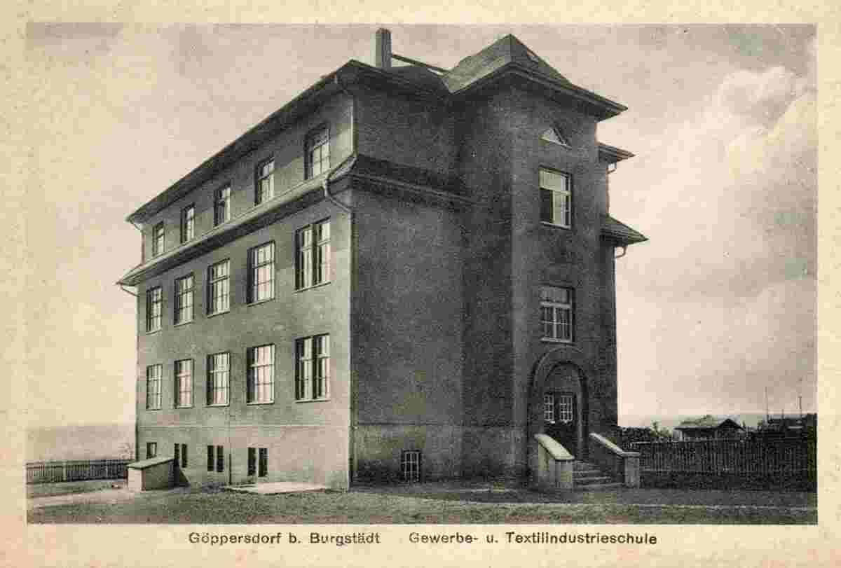 Burgstädt. Göppersdorf - Gewerbe und Textilindustrie Schule