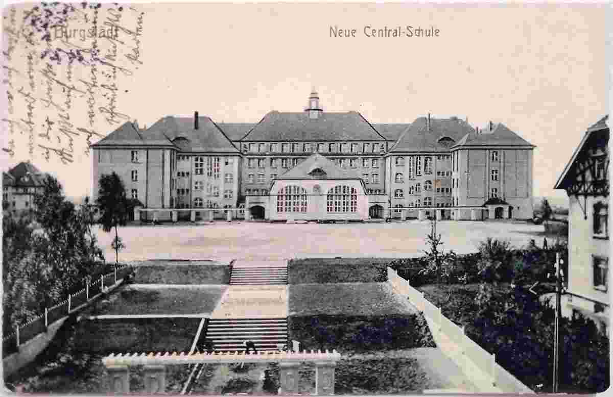 Burgstädt. Neue Central-Schule, 1914