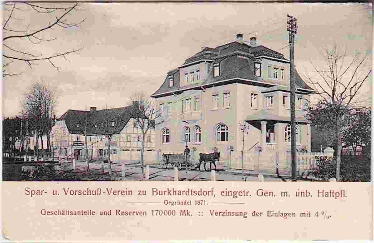 Burkhardtsdorf. Spar- und Vorschuß-Verein, um 1910
