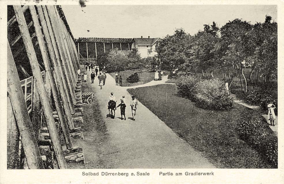 Bad Dürrenberg. Gradierwerk - Kinder auf Esel, 1926