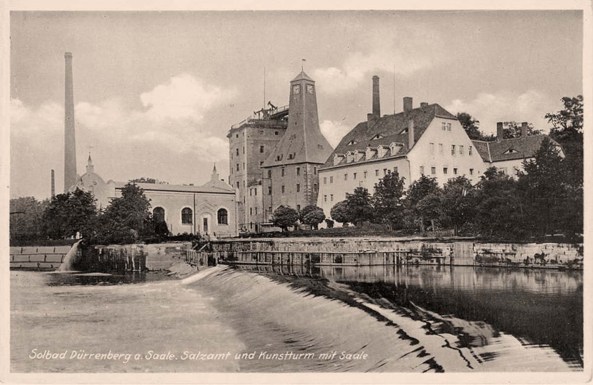 Bad Dürrenberg. Salzamt und Kunstturm, um 1940