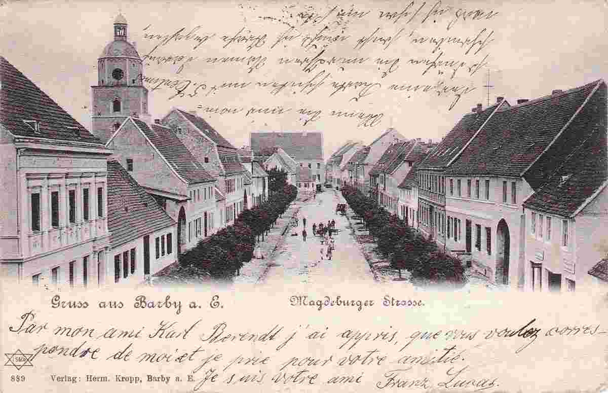 Barby. Magdeburger Straße, 1902