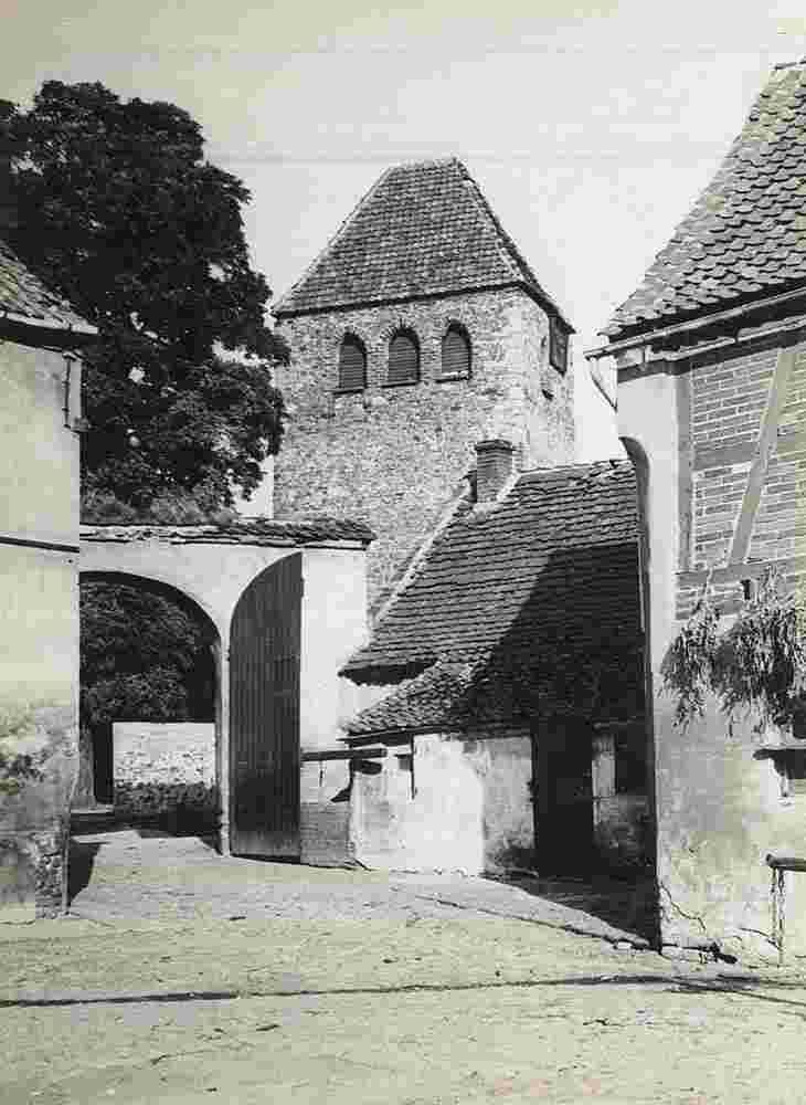 Barleben. Ebendorf - Kirche und Turm, 1935