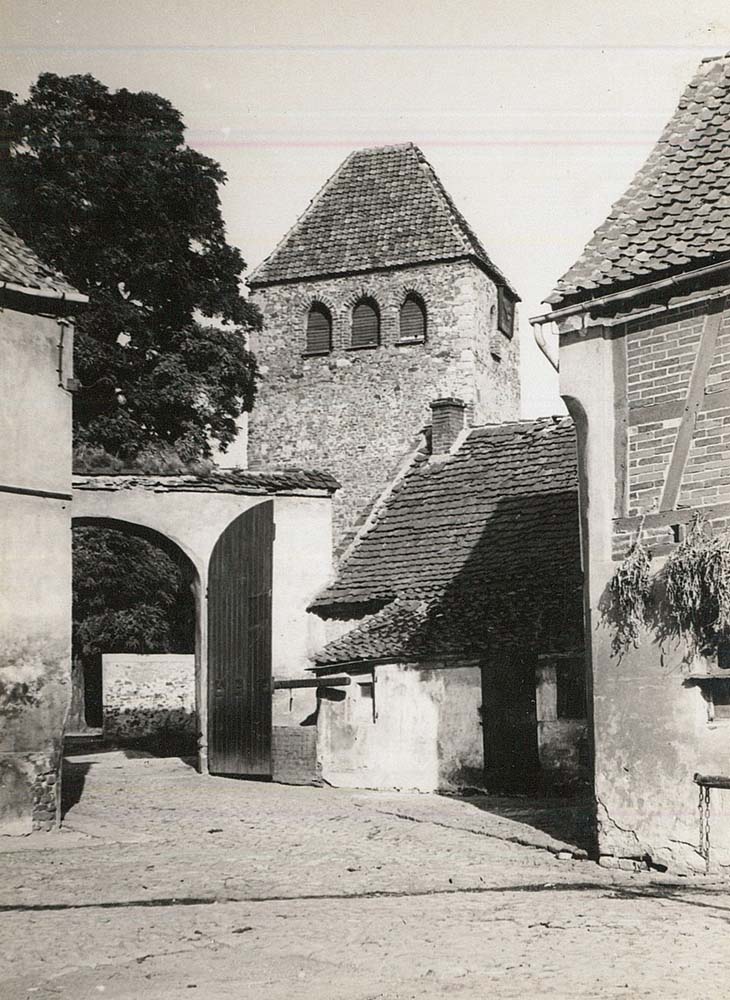 Barleben. Ebendorf - Kirche und Turm, 1935