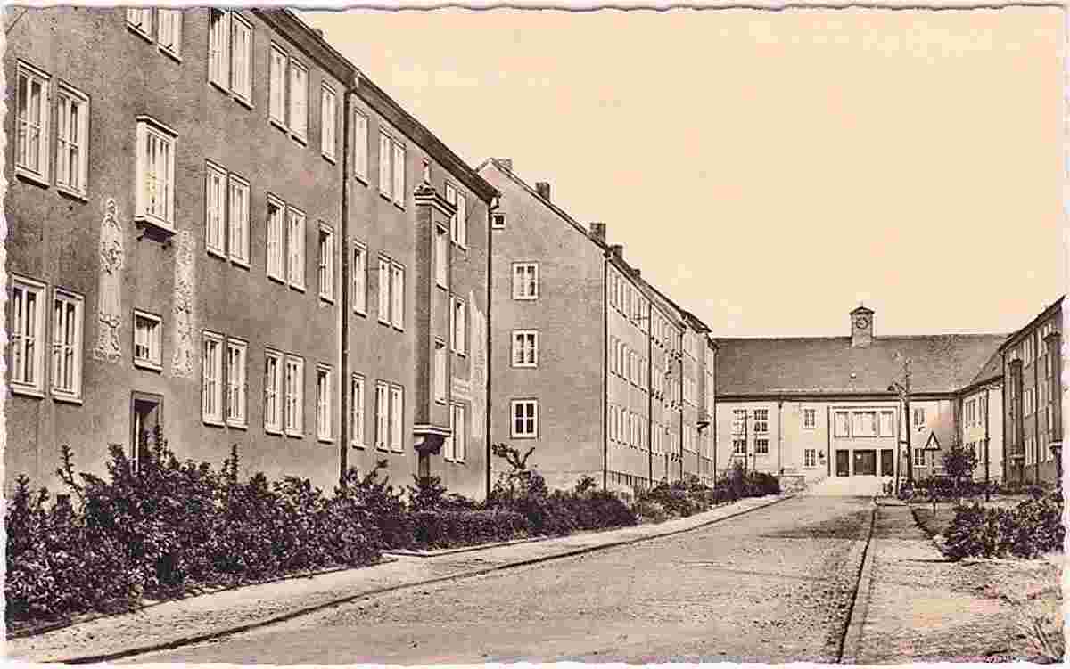 Benndorf. Bergarbeiterwohnsiedlung mit Oberschule