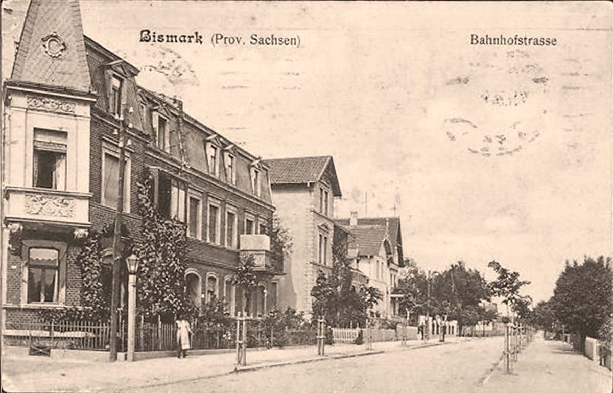 Bismark (Altmark). Bahnhofstrasse, 1914