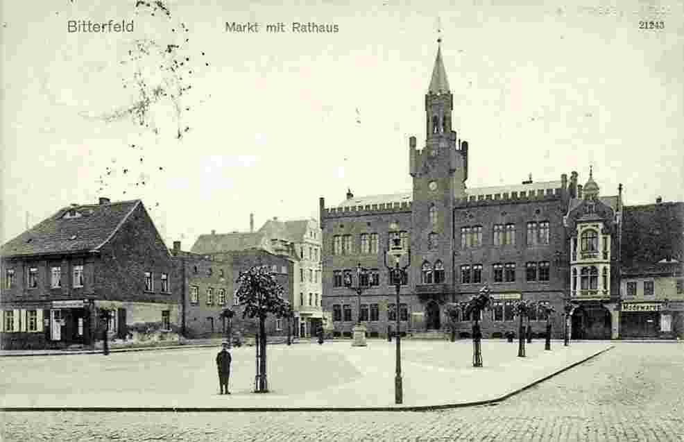 Bitterfeld-Wolfen. Markt mit Rathaus, 1909
