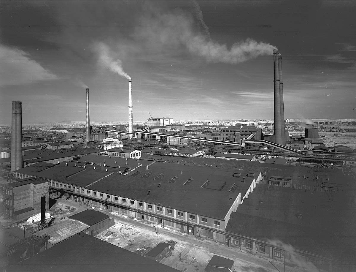 Bitterfeld-Wolfen. Werksansicht des VEB Filmfabrik, 1966
