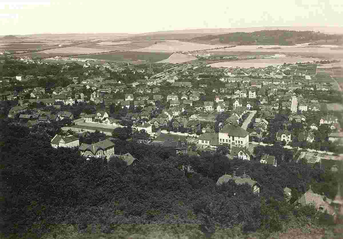 Blankenburg. Ansicht nordöstlichen Teils der Stadt, um 1940