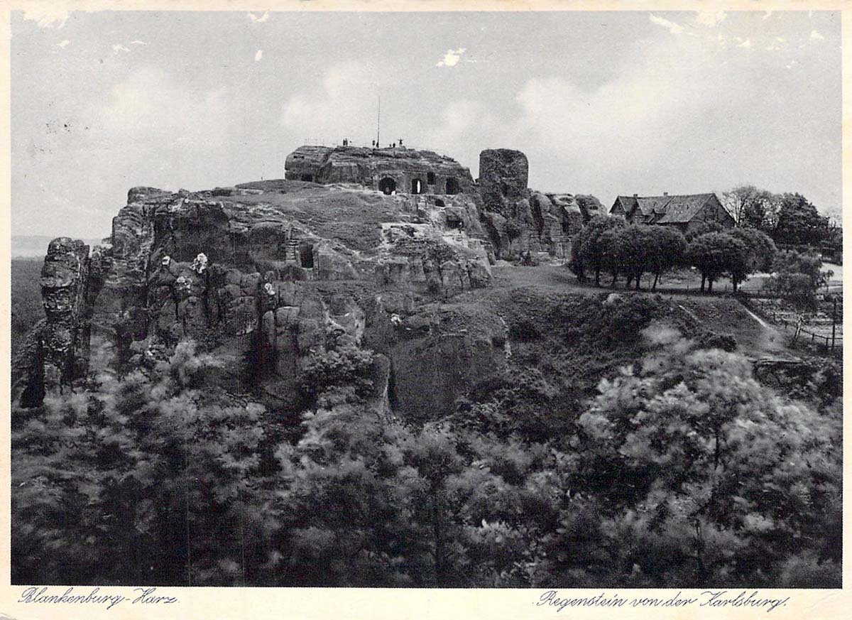 Blankenburg (Harz). Burgruine Regenstein, 1929