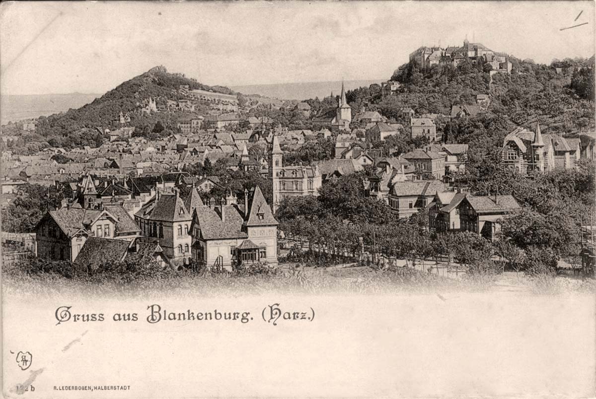 Blankenburg (Harz). Totalansicht, 1902