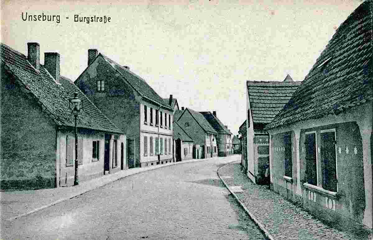 Bördeaue. Unseburg - Burg Straße, 1915