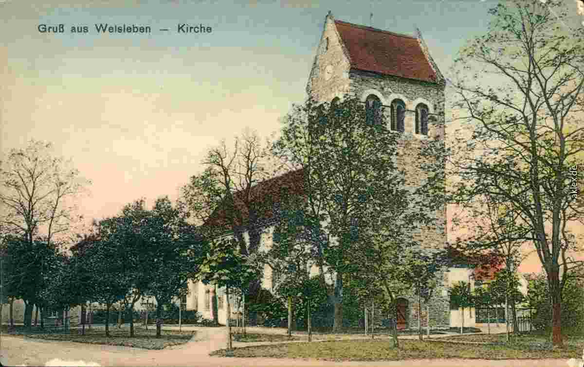 Bördeland. Welsleben - Kirche, 1915