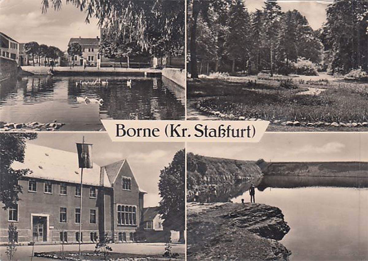 Borne (bei Staßfurt). Panorama von Borne, 1961-1966