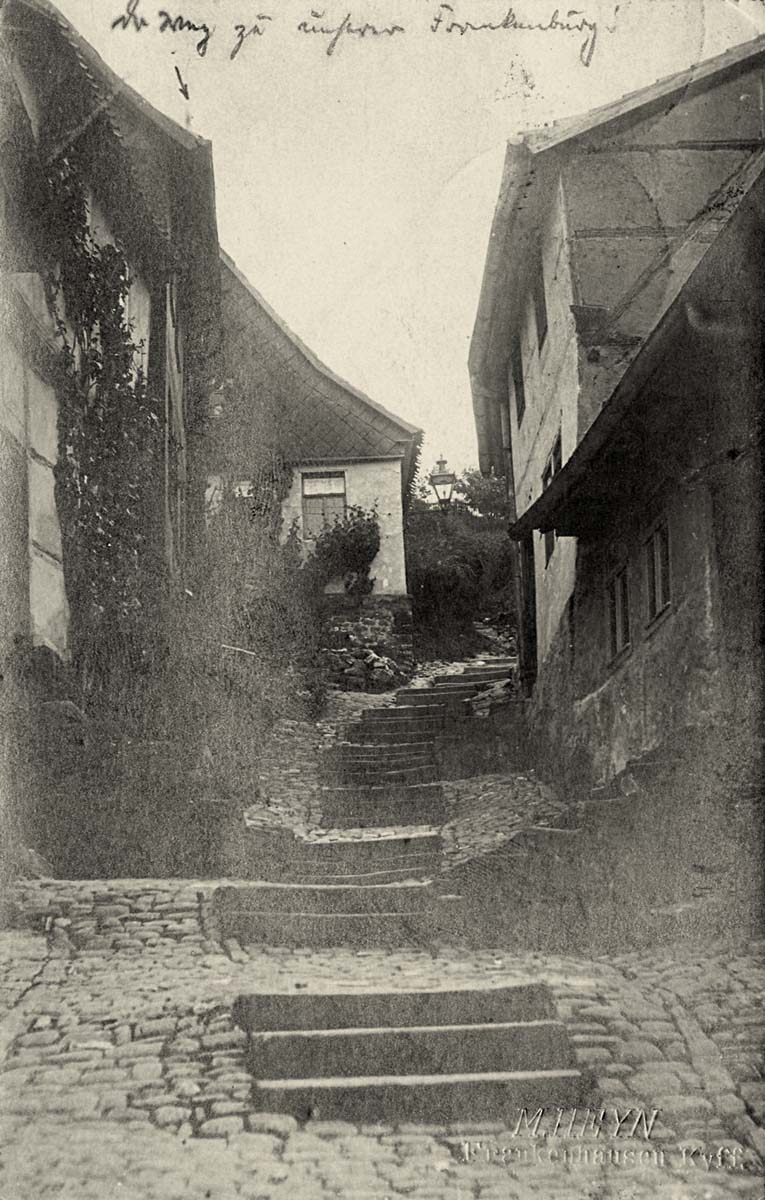 Bad Frankenhausen (Kyffhäuser). Straßenansicht und Gebäudeansicht, 1920