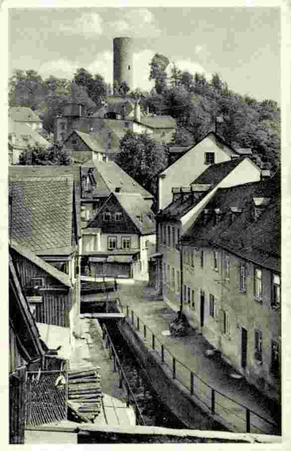 Bad Lobenstein. Häuser am Koselbach