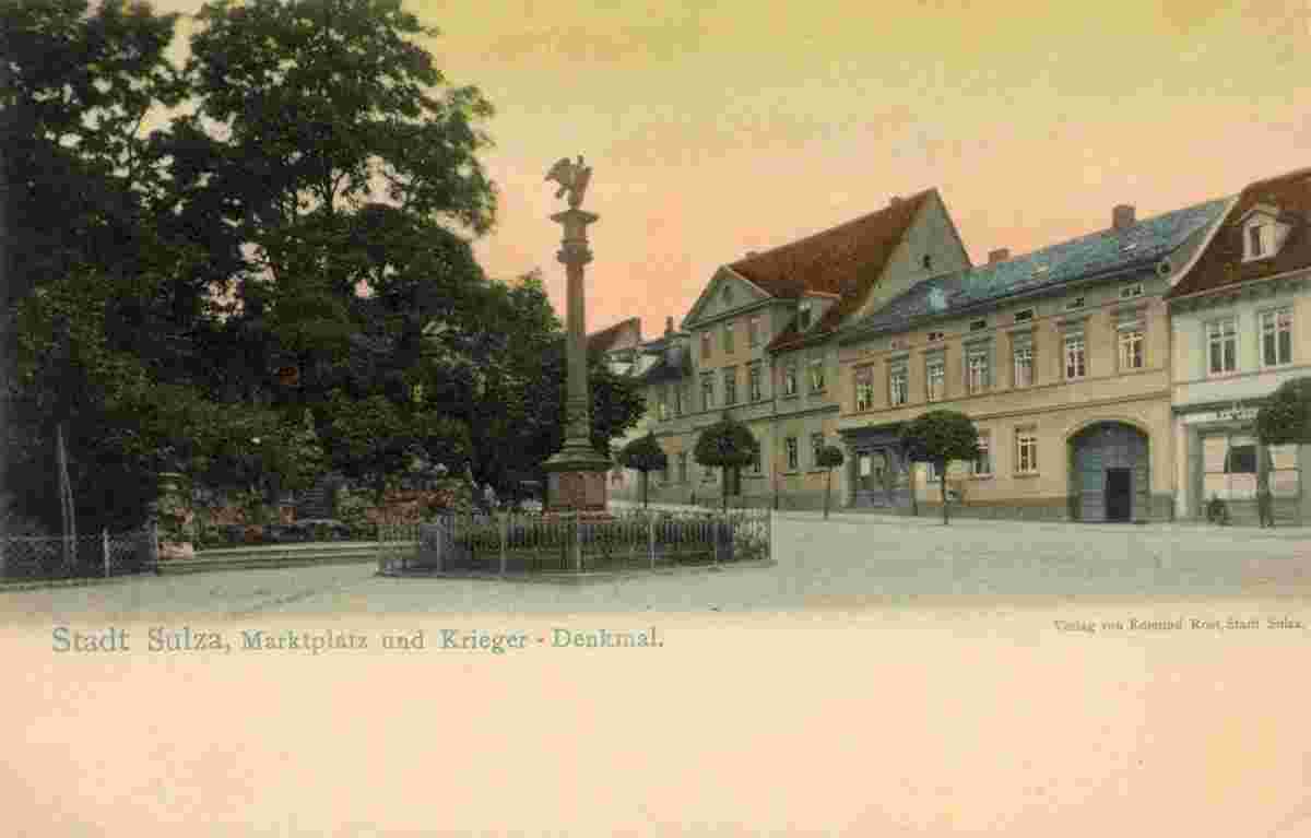 Bad Sulza. Marktplatz und Krieger-Denkmal