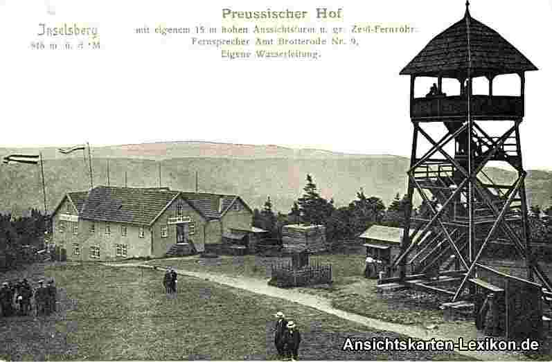 Brotterode. Preussischer Hof mit eigenem hohen Aussichtsturm