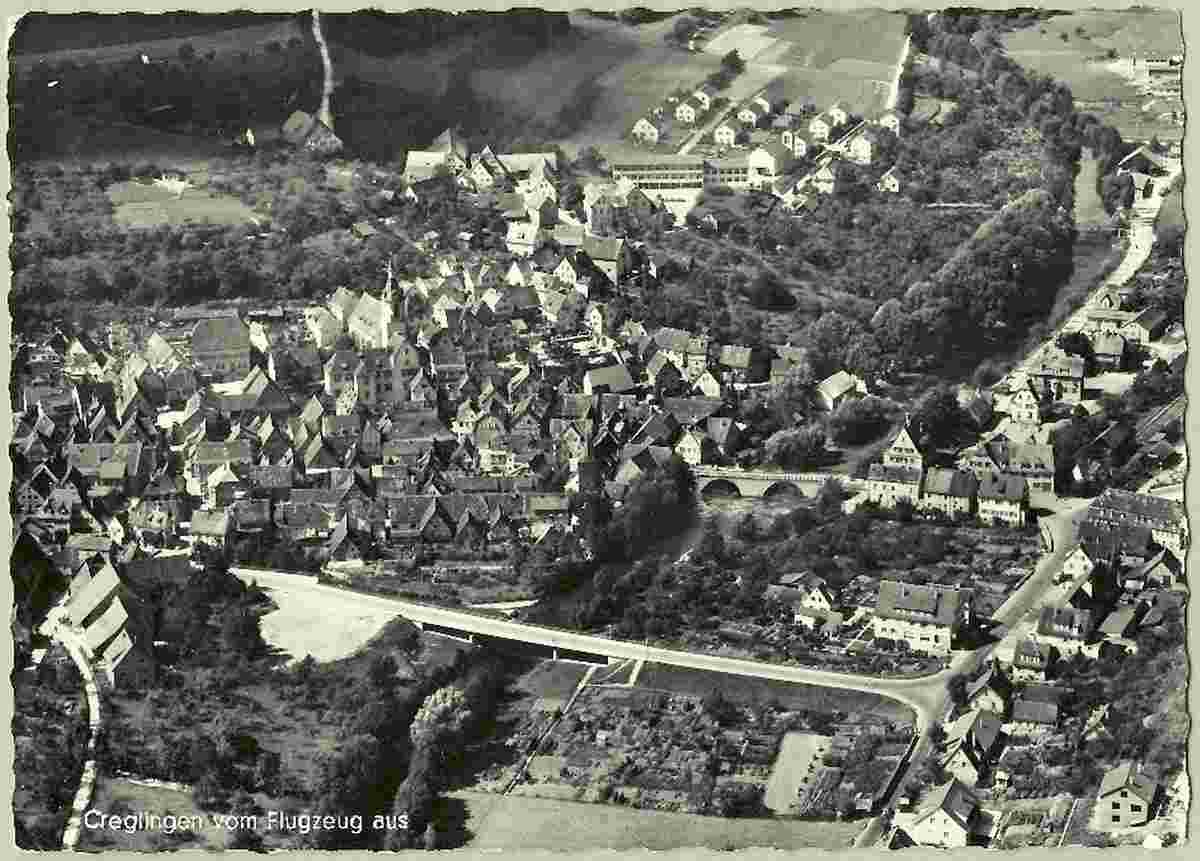 Creglingen. Panorama der Stadt, 1963