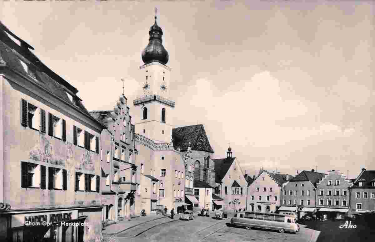 Cham. Marktplatz, 1954