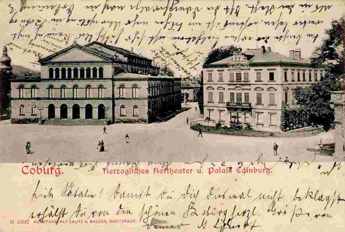 Coburg. Herzogliches Hoftheater und Palais Edinburg