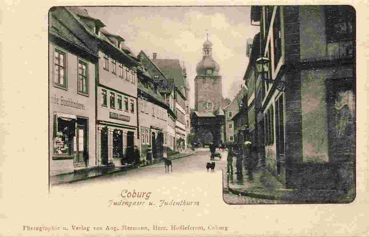Coburg. Judengasse und Judenturm