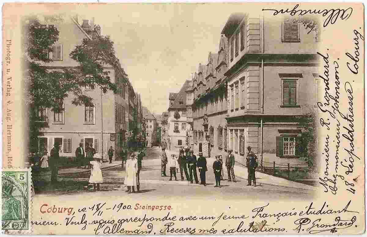 Coburg. Steingasse, 1900