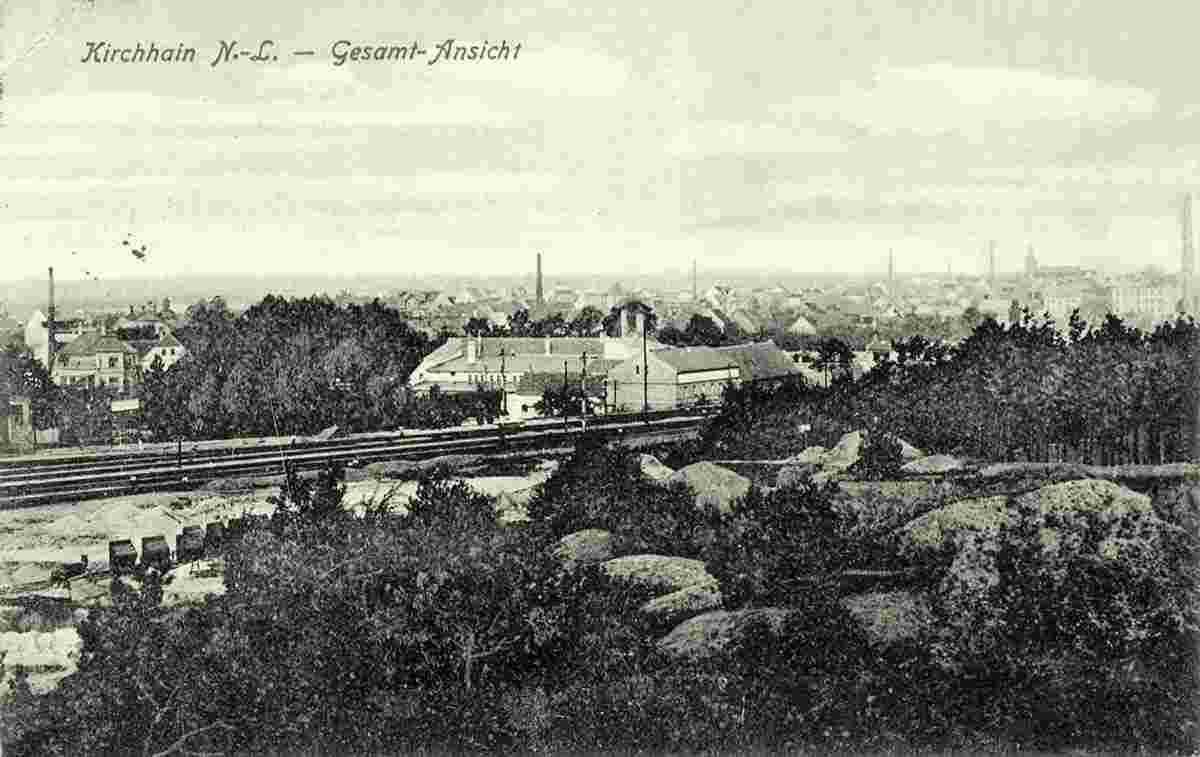 Calau. Panorama der Stadt, 1915