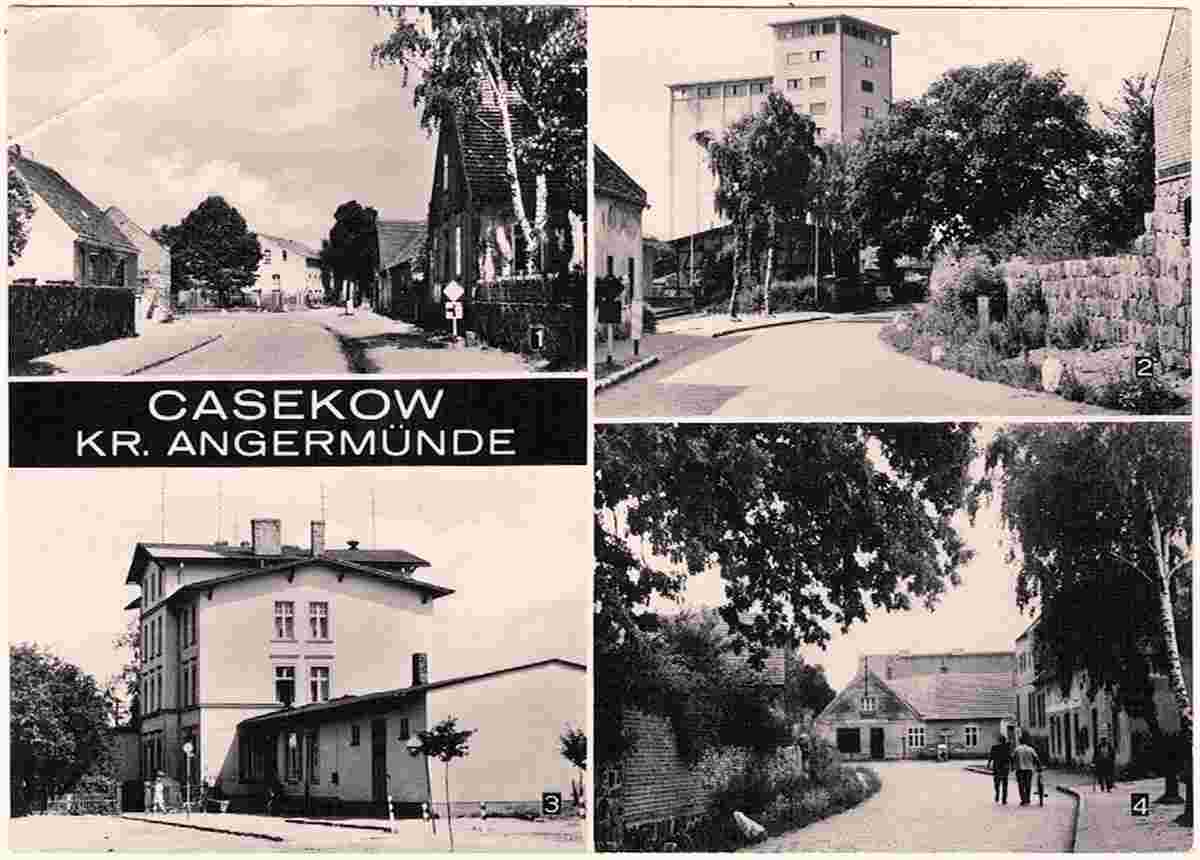 Casekow. Panorama auf Dorf