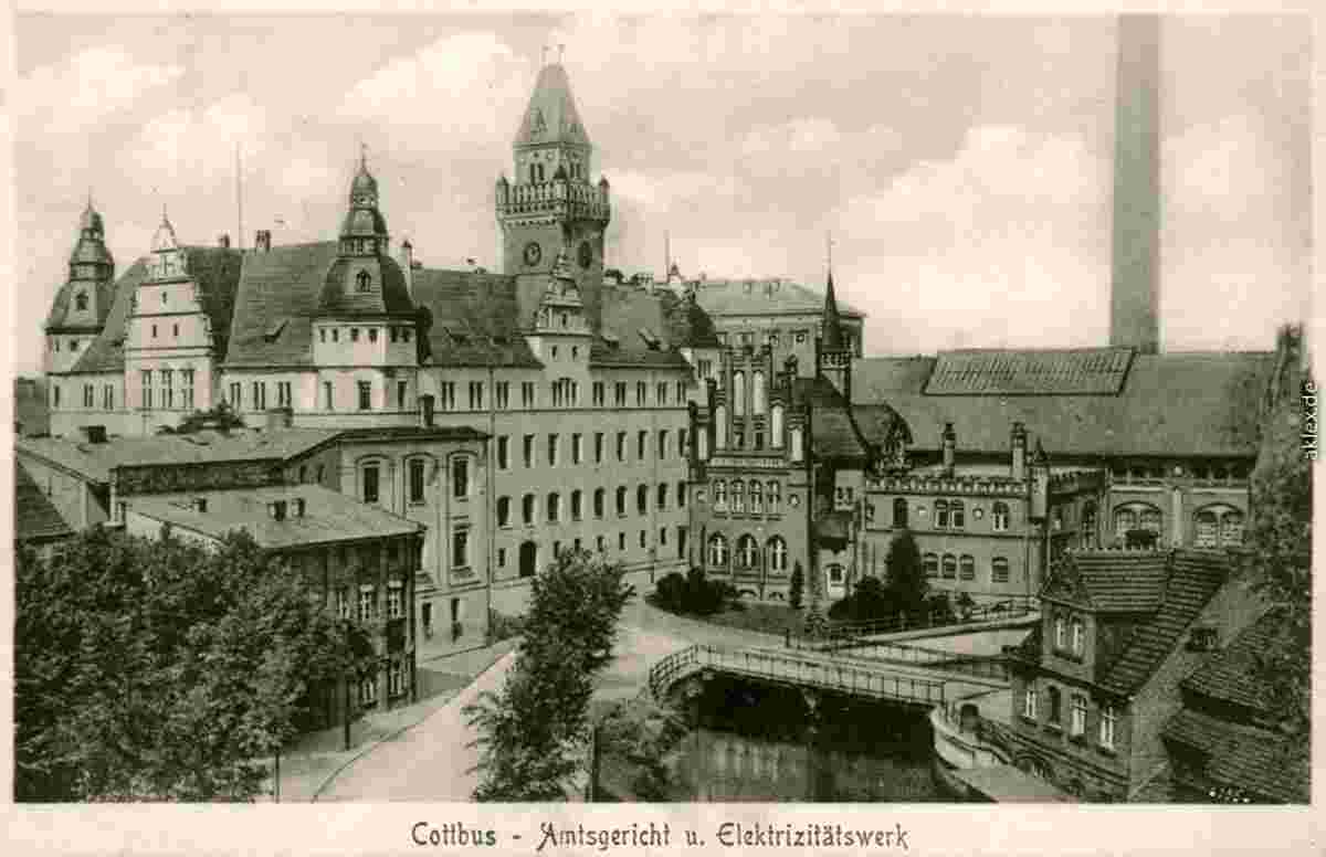Cottbus. Amtsgericht und Elektrizitätswerk, 1931