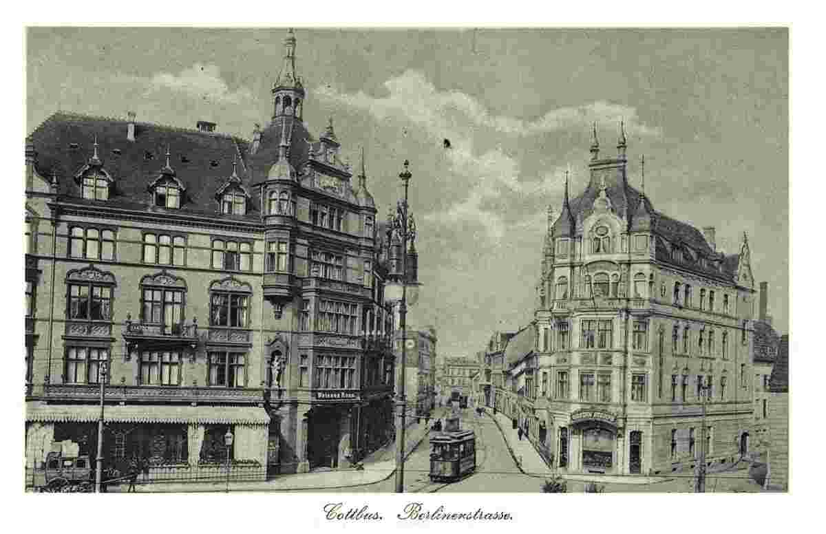 Cottbus. Berliner Straße, 1915