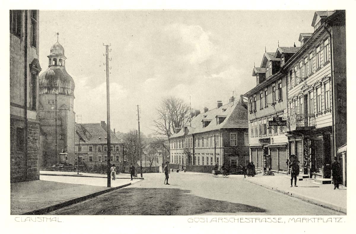 Clausthal-Zellerfeld. Goslarsche Straße, Marktplatz