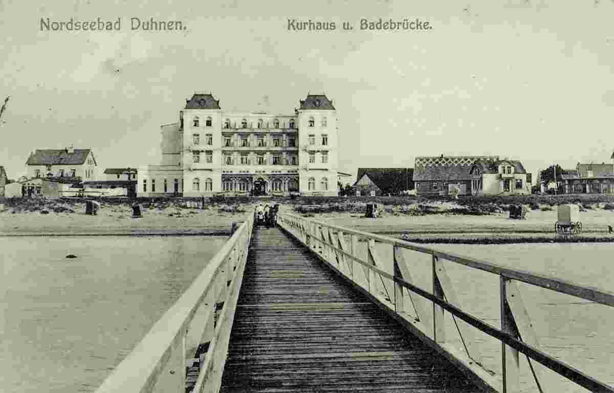 Cuxhaven. Kurhaus und Badebrücke, 1908